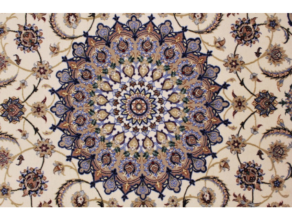 Perser Teppich "Isfahan" mit Seide 210x210 cm