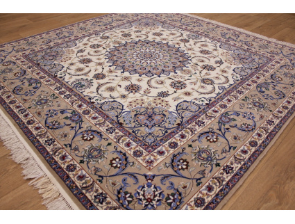 Perser Teppich "Isfahan" mit Seide 210x210 cm