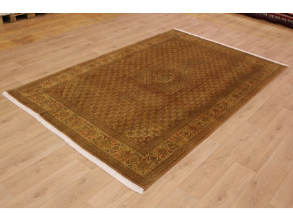 Perserteppich  Täbriz mahi mit Seide 310x204 cm braun