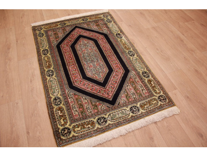 Old Persian carpet Qum pure silk 168x113 cm