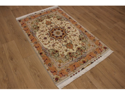 Perserteppich Täbriz mit Seide 156x100 cm Beige