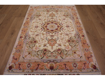 Perserteppich Täbriz mit Seide 156x100 cm Beige