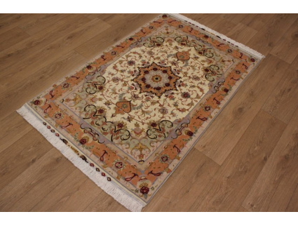 Perserteppich Täbriz mit Seide 156x100 cm Beige