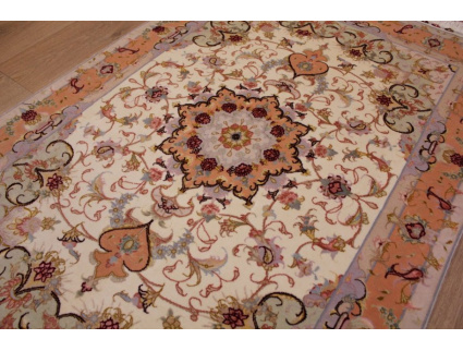 Perserteppich Täbriz mit Seide 156x100 cm Beige