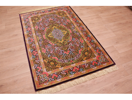 Persian carpet Ghom pure Silk 202x132 cm