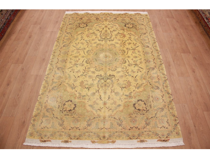 Persian carpet Tabriz with silk 293x197 cm Unique