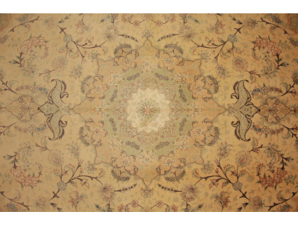 Persian carpet Tabriz with silk 293x197 cm Unique