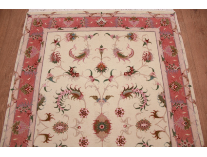 Perserteppich Täbriz mit Seide 154x104 cm Beige