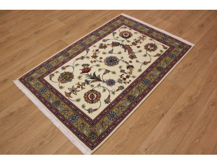 Perserteppich Täbriz  mit Seide 155x102 cm Beige