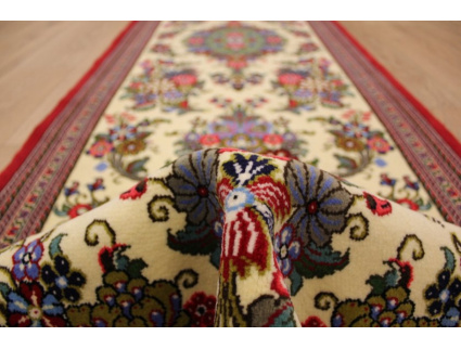 Persian carpet runner "Ghom" virgin wool 290x86 cm