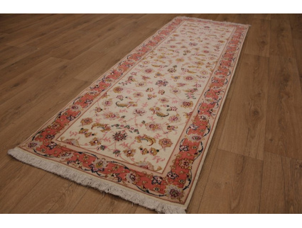 Persian carpet "Taabriz" Runner with Silk 237x80 cm