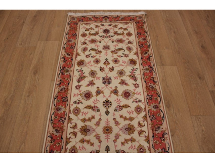 Persian carpet "Taabriz" Runner with Silk 237x80 cm