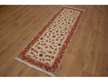 Persian carpet "Taabriz" Runner with Silk 237x80 cm