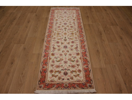 Persian carpet "Taabriz" Runner with Silk 237x80 cm