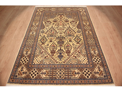 Persian carpet Nain 6la with Silk 240x160 cm Beige