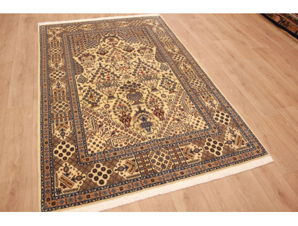 Persian carpet Nain 6la with Silk 240x160 cm Beige