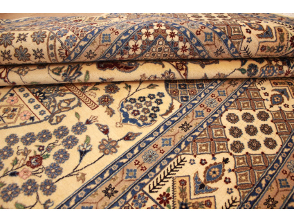 Persian carpet Nain 6la with Silk 240x160 cm Beige