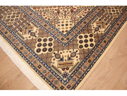 Persian carpet Nain 6la with Silk 240x160 cm Beige