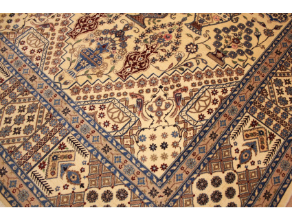 Persian carpet Nain 6la with Silk 240x160 cm Beige