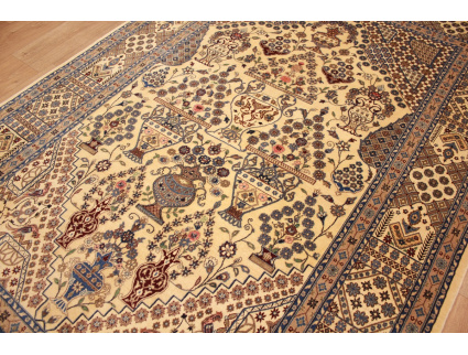 Persian carpet Nain 6la with Silk 240x160 cm Beige