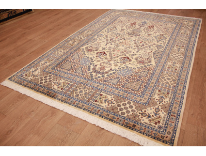 Persian carpet Nain 6la with Silk 240x160 cm Beige