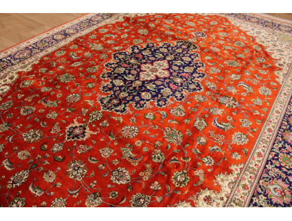 Persian carpet Ghom virgin silk 344x244 cm Red