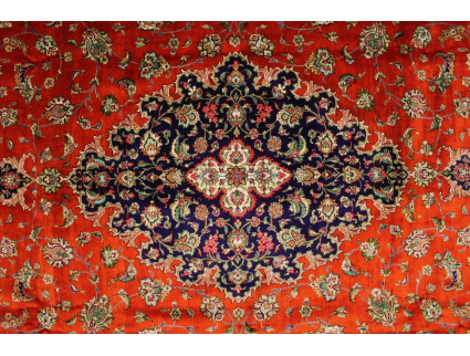 Persian carpet Ghom virgin silk 344x244 cm Red