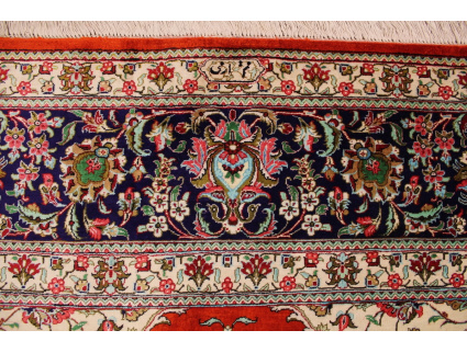 Persian carpet Ghom virgin silk 344x244 cm Red