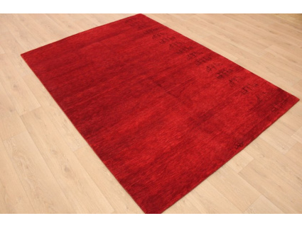 Hand-knotted carpet" Lori" virgin wool & silk 243x175 cm