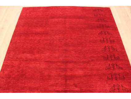 Hand-knotted carpet" Lori" virgin wool & silk 243x175 cm