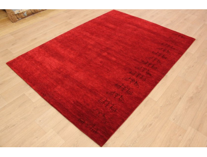 Hand-knotted carpet" Lori" virgin wool & silk 243x175 cm