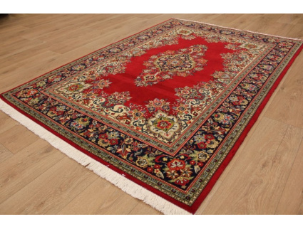 Fine Persian carpet "Ghom" Wool 200x130 cm Red