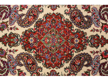 Persian carpet "Ghom" virgin wool 205x135 cm