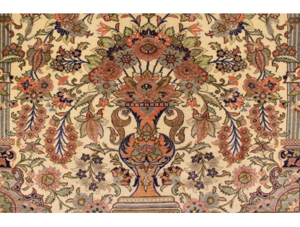 Persian carpet "Ghom" virgin wool 204x138 cm