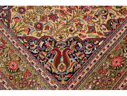 Persian carpet "Ghom" virgin wool 219x145 cm