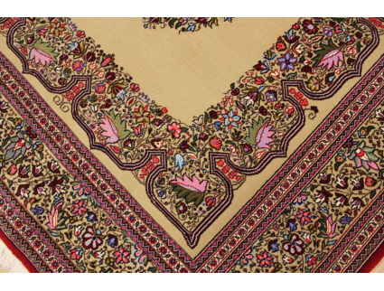 Persian carpet "Ghom" virgin wool 217x150 cm