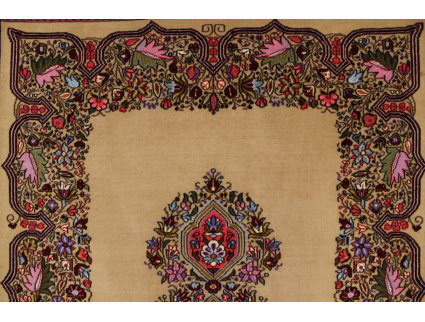 Persian carpet "Ghom" virgin wool 217x150 cm