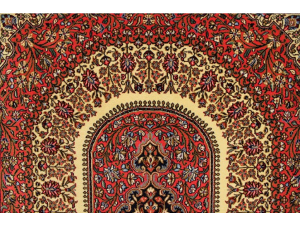 Persian carpet "Ghom" virgin wool 210x151 cm