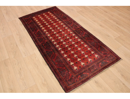 Persian carpet "Baluch" virgin wool 207x104 cm Red