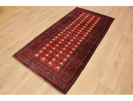 Persian carpet "Baluch" virgin wool 207x104 cm Red