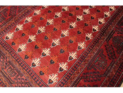 Persian carpet "Baluch" virgin wool 207x104 cm Red