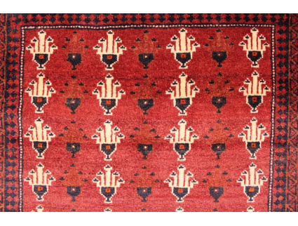 Persian carpet "Baluch" virgin wool 207x104 cm Red