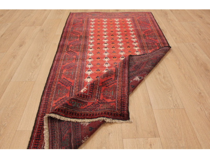 Persian carpet "Baluch" virgin wool 207x104 cm Red