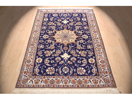 Persian carpet Nain 9la with natural silk 210x130 cm