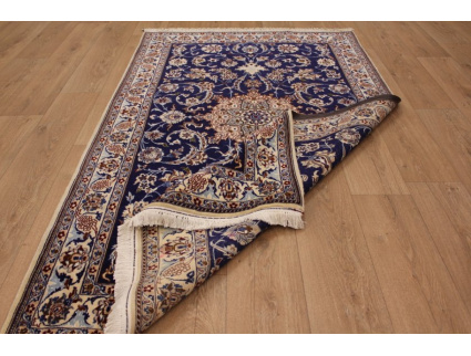 Persian carpet Nain 9la with natural silk 210x130 cm