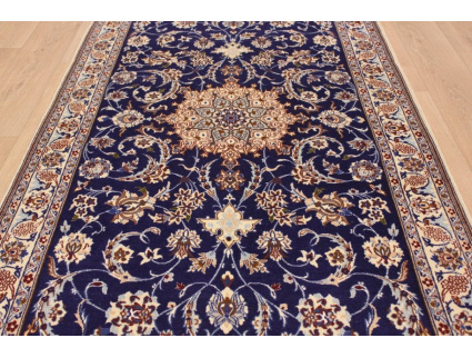 Persian carpet Nain 9la with natural silk 210x130 cm