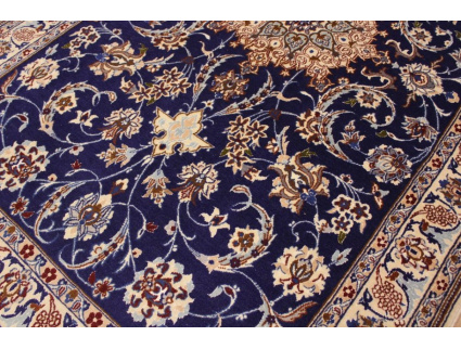 Persian carpet Nain 9la with natural silk 210x130 cm