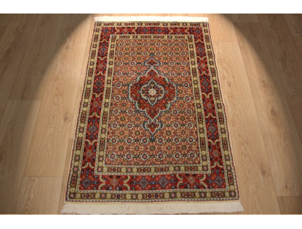 Persian carpet "Moud" with silk 123x80 cm Beige