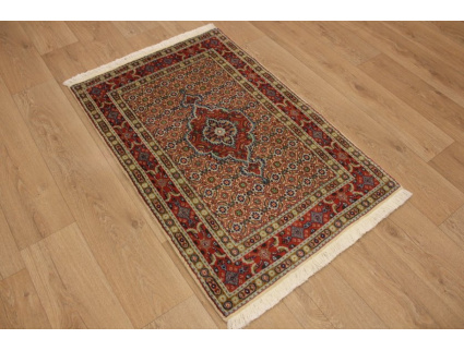 Persian carpet "Moud" with silk 123x80 cm Beige