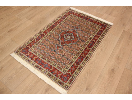 Persian carpet "Moud" with silk 123x80 cm Beige